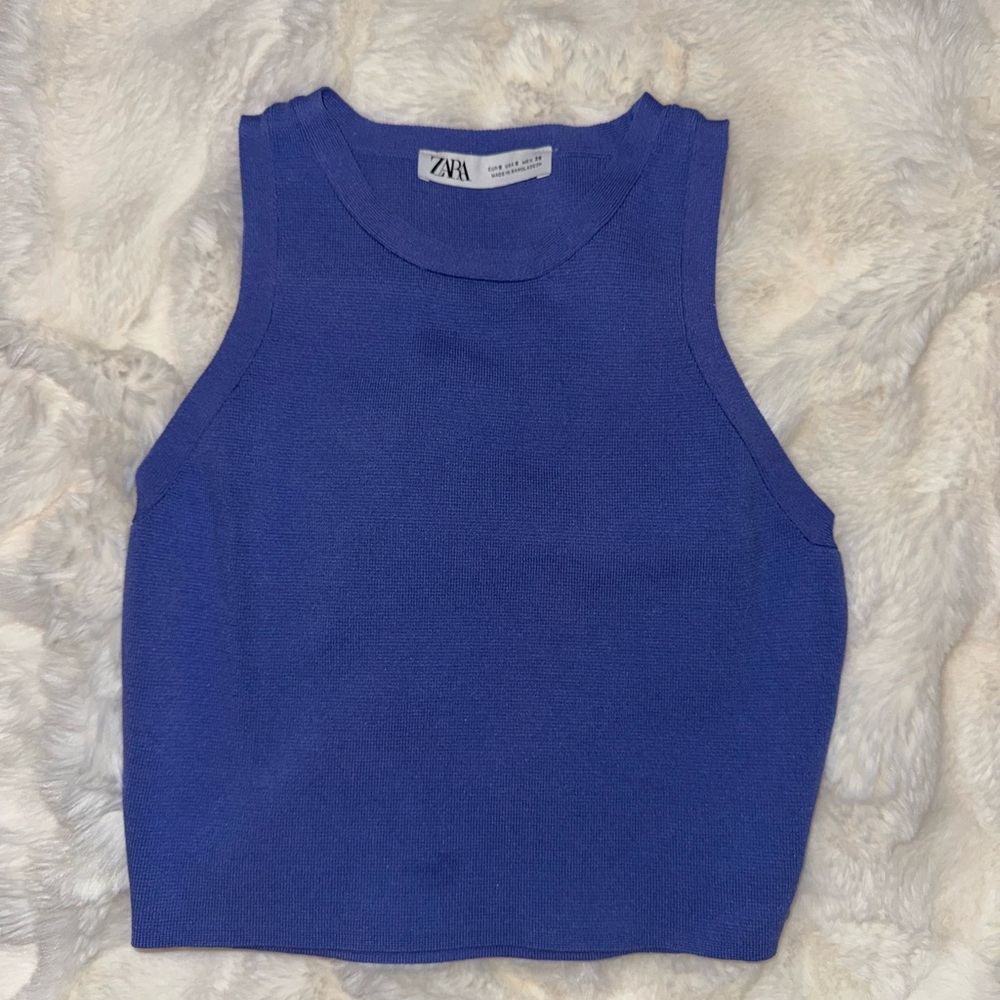 Zara Periwinkle Knit Top